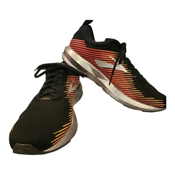 BROOKS Men's Levitate Black/Orange/Red Running Shoes SIZE 11.5 - Picture 2 of 16